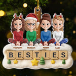 Custom Acrylic Ornament - Personalized Best Friend Christmas Birthday Gifts For Women, Besties, Sisters, BFF - Through Every Storm Still Us