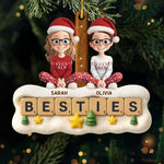 Custom Acrylic Ornament - Personalized Best Friend Christmas Birthday Gifts For Women, Besties, Sisters, BFF - Through Every Storm Still Us