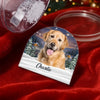 Custom Photo Acrylic Snow Globe - Personalized Pet Christmas Memorial Sympathy Gifts For Dogs, Cats - Miss You In Every Gentle Breeze