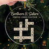 Custom Scrabble Acrylic Ornament - Personalized Christmas Birthday Gifts For Brother, Sister - Growing Side By Side Always