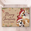 Custom Home Decor Decorative Mat - Personalized  Christmas Birthday Gifts For Dog Lovers, Dog Dad And Mom - Merry Woofmas, Ya Filthy Human