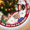 Custom Tree Skirt - Personalized Anniversary Christmas Wedding Gifts For Husband And Wife, Dog Cat Lovers - You, Me And Our Perfectly Pawsome Life