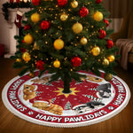 Custom Tree Skirt - Personalized Christmas Birthday Gifts For Dog Cat Lovers, Dog Dad And Mom, Cat Owners - Dreaming Of A Furry Christmas