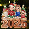 Custom Acrylic Ornament - Personalized Christmas Birthday Gifts For Family, Dog Cat Lovers - The Merry Squad