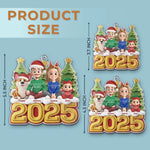 Custom Crochet Acrylic Ornament - Personalized Christmas Birthday Gifts For Family, Dog Cat Lovers - The Golden Year Of Us