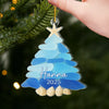 Custom Sea Glass Acrylic Ornament - Personalized Personalized Christmas Birthday Gifts For Mom, Dad, Brother, Sister, Kids, Beach Lovers - Waves Of Holiday Joy