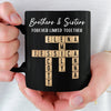 Custom Scrabble Black Mug - Personalized Christmas Birthday Gifts For Brother, Sister - Family Spelled In Joy
