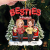 Custom Acrylic Ornament - Personalized Best Friend Christmas Birthday Gifts For Women, Besties, Sisters, BFF - Twinkling Nights Shared With Friends