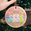 Custom Sea Glass Ceramic Ornament - Personalized Best Friend Christmas Birthday Gifts For Women, Besties, Sisters, BFF, Beach Lovers - Treasures Of Our Bond