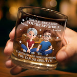 Custom Whiskey Glass - Personalized Birthday Gifts For Mom, Dad, Son - Strength Runs In Us