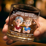 Custom Whiskey Glass - Personalized Birthday Gifts For Mom, Dad, Son - Raised With Pride