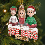 Custom Acrylic Ornament - Personalized Christmas Birthday Gifts For Brother, Sister - Double The Laughs Double The Fun