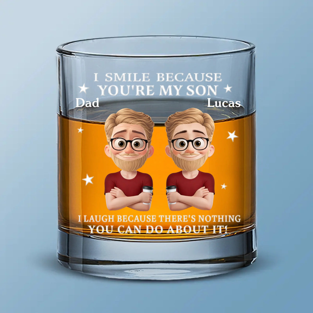 Custom Whiskey Glass - Personalized Birthday Gifts For Mom, Dad, Son - Raised With Pride