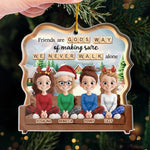 Custom Acrylic Ornament - Personalized Best Friend Christmas Birthday Gifts For Women, Besties, Sisters, BFF - We Laugh In Sync