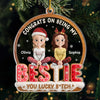 Custom Acrylic Ornament - Personalized Best Friend Christmas Birthday Gifts For Women, Besties, Sisters, BFF - Together We Bloom With Joy