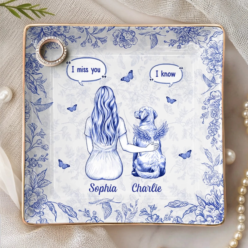 Custom Full-Print Jewelry Dish - Personalized Pet Memorial Sympathy Gifts For Dogs - Always Loved Never Gone
