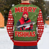 Custom Photo Unisex Ugly Sweatshirt - Personalized  Christmas Birthday Fishing Gifts For Fisherman - Santa’s Fishing Buddy Since Forever