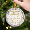 Custom Long Distance Ceramic Ornament - Personalized Best Friend Christmas Birthday Gifts For Women, Besties, Sisters, BFF - Connected Beyond Distance