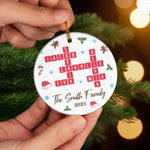 Custom Scrabble Ceramic Ornament - Personalized Christmas Birthday Gifts For Mom, Dad, Brother, Sister, Kids - The Best Crossword We Ever Made