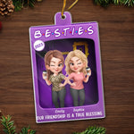 Custom Acrylic Ornament - Personalized Best Friend Christmas Birthday Gifts For Women, Besties, Sisters, BFF - Merry Moments With My Besties