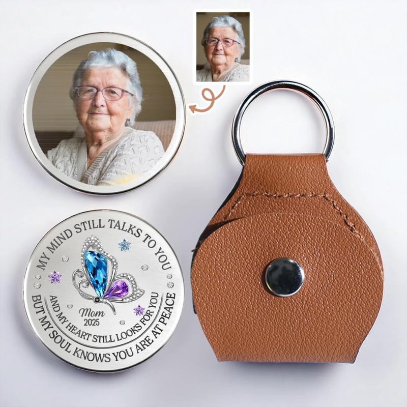 Custom Photo Cardinal Pocket Hug - Personalized Memorial Sympathy Gifts For Loss Of Mom, Dad - Always In My Heart Forever Near