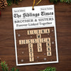 Custom Scrabble Acrylic Ornament - Personalized Christmas Birthday Gifts For Brother, Sister - Words That Unite Us