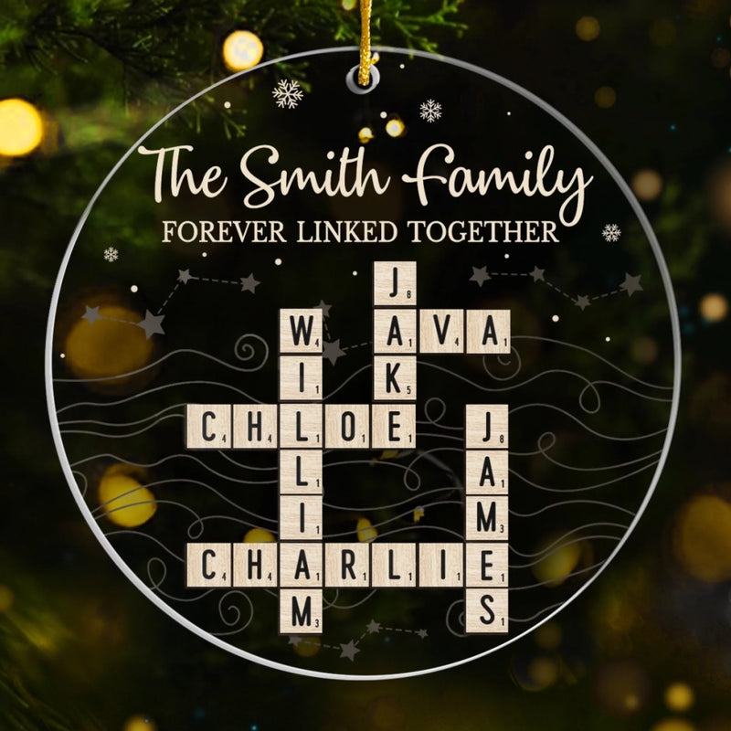 Custom Scrabble Acrylic Ornament - Personalized Christmas Birthday Gifts For Mom, Dad, Brother, Sister, Kids - Together We Belong