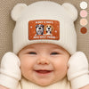 Custom Baby Beanie And Mittens Set - Personalized Baby Shower, Gender Reveal Gifts For New Moms, New Dads, New Parents, Dog Cat Lovers - Love Wrapped Warm