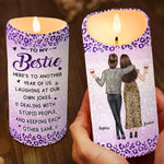Custom Name Bestie Friendship Gifts for Women - Personalized LED Candle