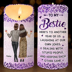Custom Name Bestie Friendship Gifts for Women - Personalized LED Candle