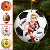 Custom Acrylic Ornament - Personalized Christmas Birthday Gifts For Football, Baseball, Basketball, Soccer Lovers, Sports Fans, Sports Lovers - No Limits Just Goals
