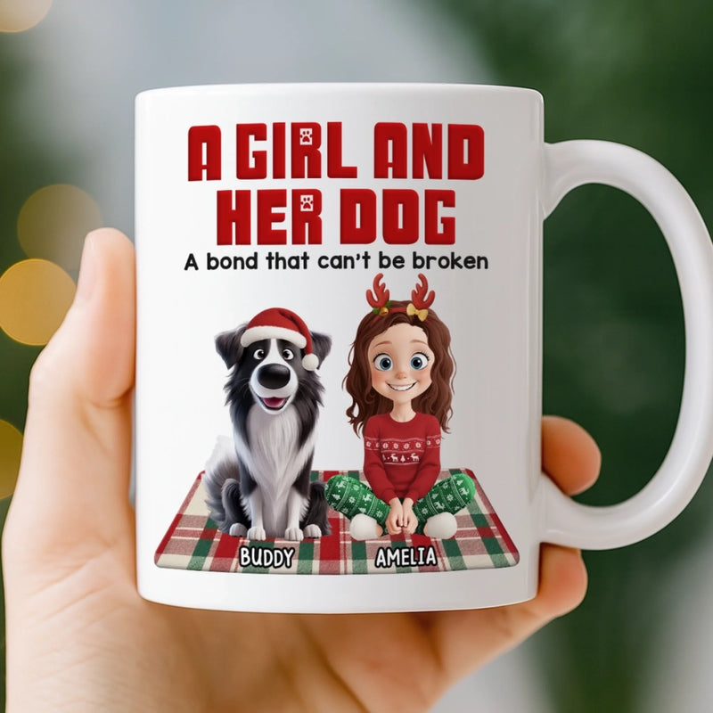 Custom Mug - Personalized Christmas Birthday Gifts For Dog Lovers, Dog Dad And Mom - Every Walk, Every Wag, Pure Love