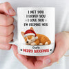 Custom Mug - Personalized Christmas Birthday Gifts For Dog Lovers, Dog Dad And Mom - Love At First Lick