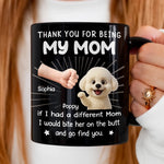 Custom Black Mug - Personalized Christmas  Birthday Gifts For Dog Lovers, Dog Dad And Mom - World’s Best Treat Dispenser