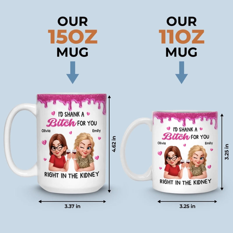 Custom Mug - Personalized Best Friend Birthday Gifts For Women, Besties, Sisters, BFF - Smiles Brewed Daily