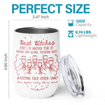 Custom Wine Tumbler - Personalized Best Friend Birthday Gifts For Women, Besties, Sisters, BFF - My Daily Dose Of Joy
