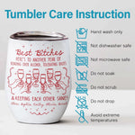 Custom Wine Tumbler - Personalized Best Friend Birthday Gifts For Women, Besties, Sisters, BFF - My Daily Dose Of Joy