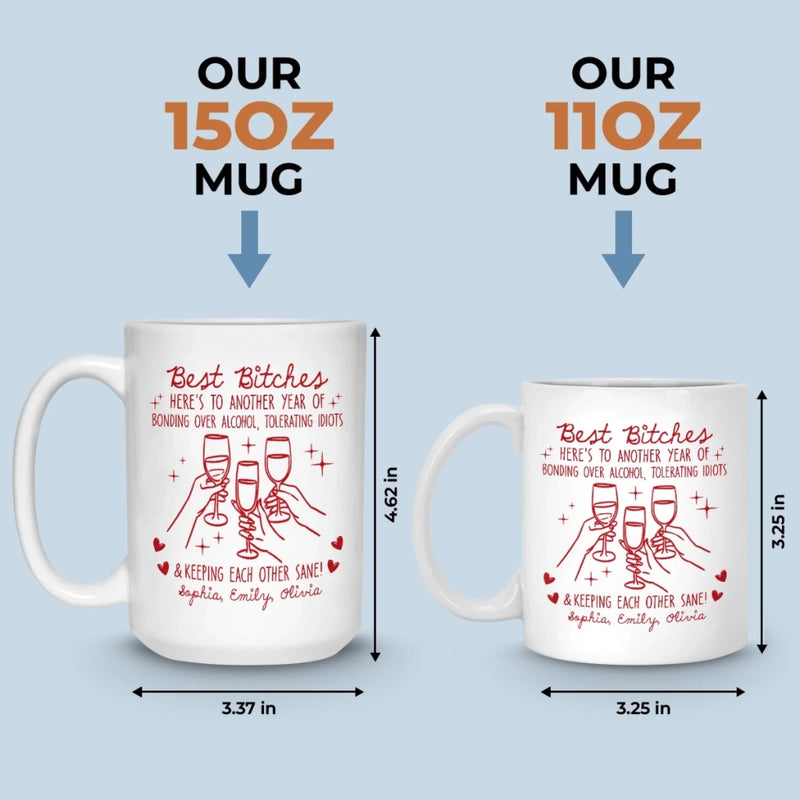 Custom Mug - Personalized Best Friend Birthday Gifts For Women, Besties, Sisters, BFF - Soul Talks Daily