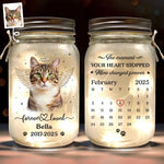 Custom Photo Mason Jar Light - Personalized Pet Christmas Memorial Sympathy Gifts For Dogs, Cats - Love Stays Beyond The Pawprints