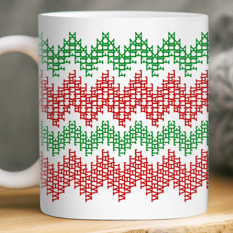 Custom Hidden Message Mug - Christmas Funny Gifts For Best Friends, Family, Coworker, Work Bestie - Fa La La La Leave Me Alone