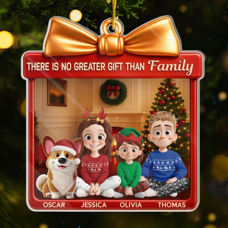 Custom Acrylic Ornament - Personalized Christmas Birthday Gifts For Mom, Dad, Brother, Sister, Kids - Hearts Bloom Together