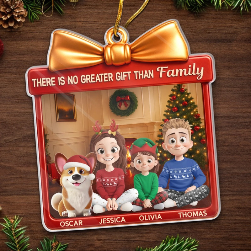 Custom Acrylic Ornament - Personalized Christmas Birthday Gifts For Mom, Dad, Brother, Sister, Kids - Hearts Bloom Together