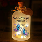 Custom Cardinal Glass Bottle LED Light - Personalized Christmas Memorial Sympathy Gifts For Loss Of Mom, Dad - Always Remembered Always Loved