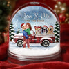 Custom Acrylic Snow Globe - Personalized  Anniversary Christmas Wedding Gifts For Husband And Wife, Dog Dad And Mom - Pawsitively In Love