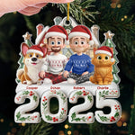 Custom Acrylic Ornament - Personalized Christmas Birthday Gifts For Family, Dog Cat Lovers - Love Fills The Room When Everyone’s Home