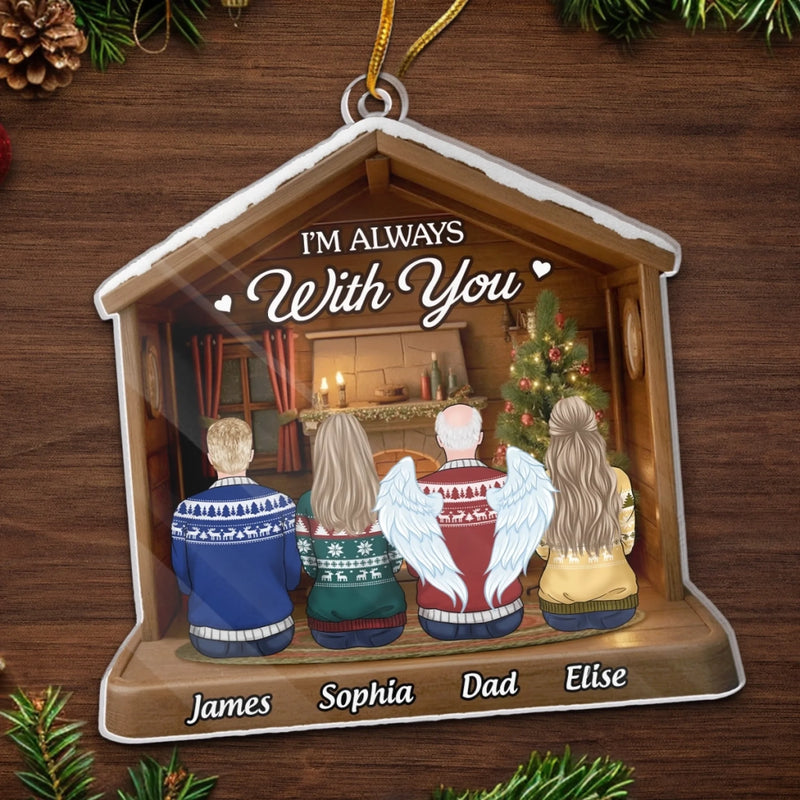 Custom Acrylic Ornament - Personalized Christmas Memorial Sympathy Gifts For Loss Of Mom, Dad - Your Love Forever Lives In Me