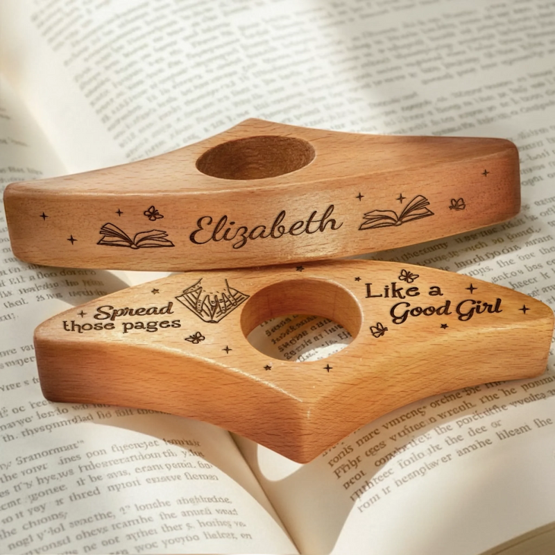 Custom Book Page Holder - Personalized Christmas Bookish Gifts For Book Lovers, Bookworms, Readers - Romance Readers Never Rest