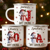 Custom Snowman Enamel Camping Mug - Personalized Christmas Birthday Gifts For Kids - Tiny Laughs Fill The Holiday Air