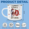 Custom Snowman Enamel Camping Mug - Personalized Christmas Birthday Gifts For Kids - Tiny Laughs Fill The Holiday Air
