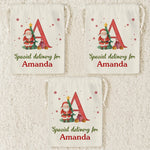 Custom Name Santa Christmas Gifts - Personalized Christmas Favor Bag